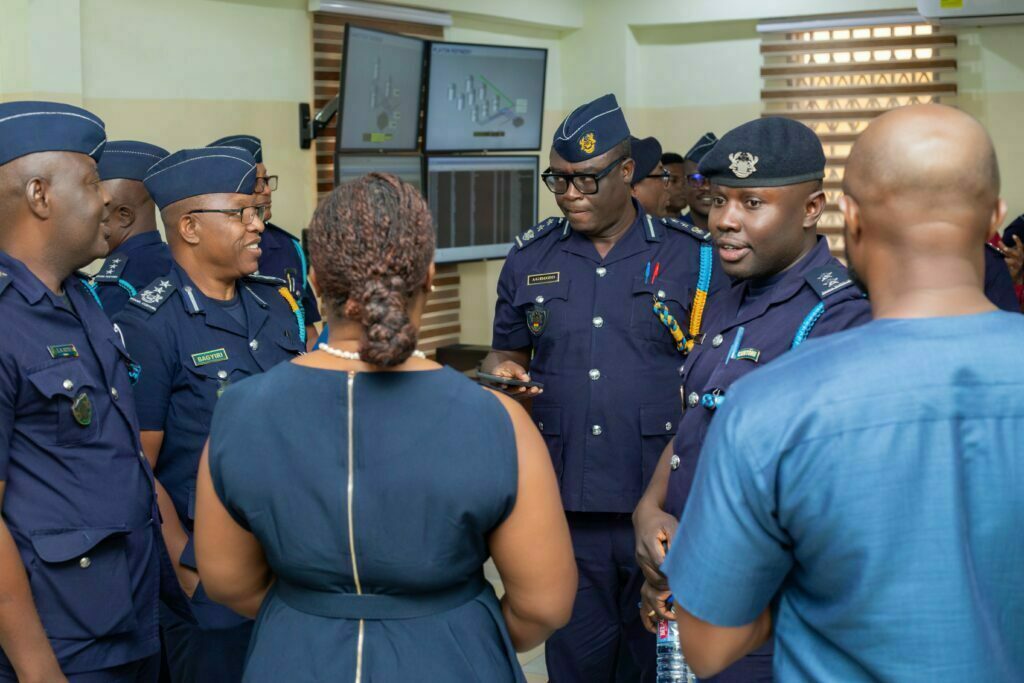 Leadership of petroleum downstream at GRA Customs Division in the data room at SML Ghana