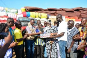 MTN Ghana Foundation presents GHS300,000 worth of relief items to victims of the Akosombo Dam spillage in the Volta Region