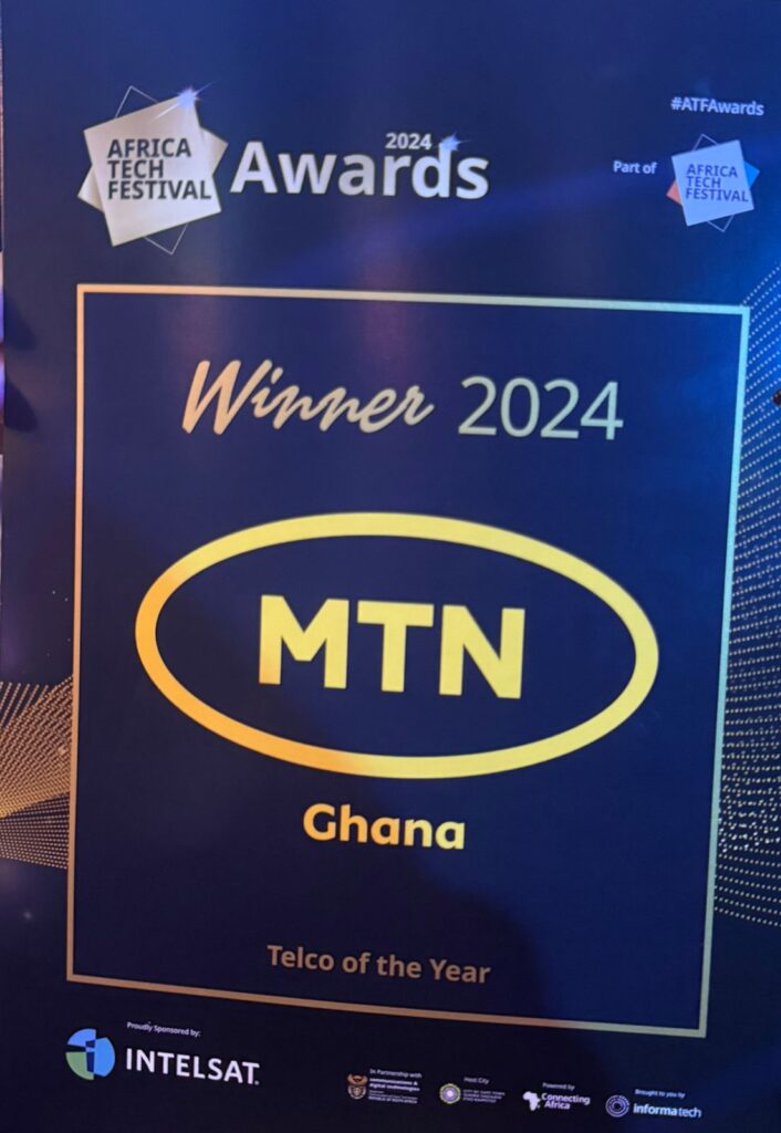 MTN Ghana wins prestigious Telco of the Year Award at Africa Tech Festival Awards