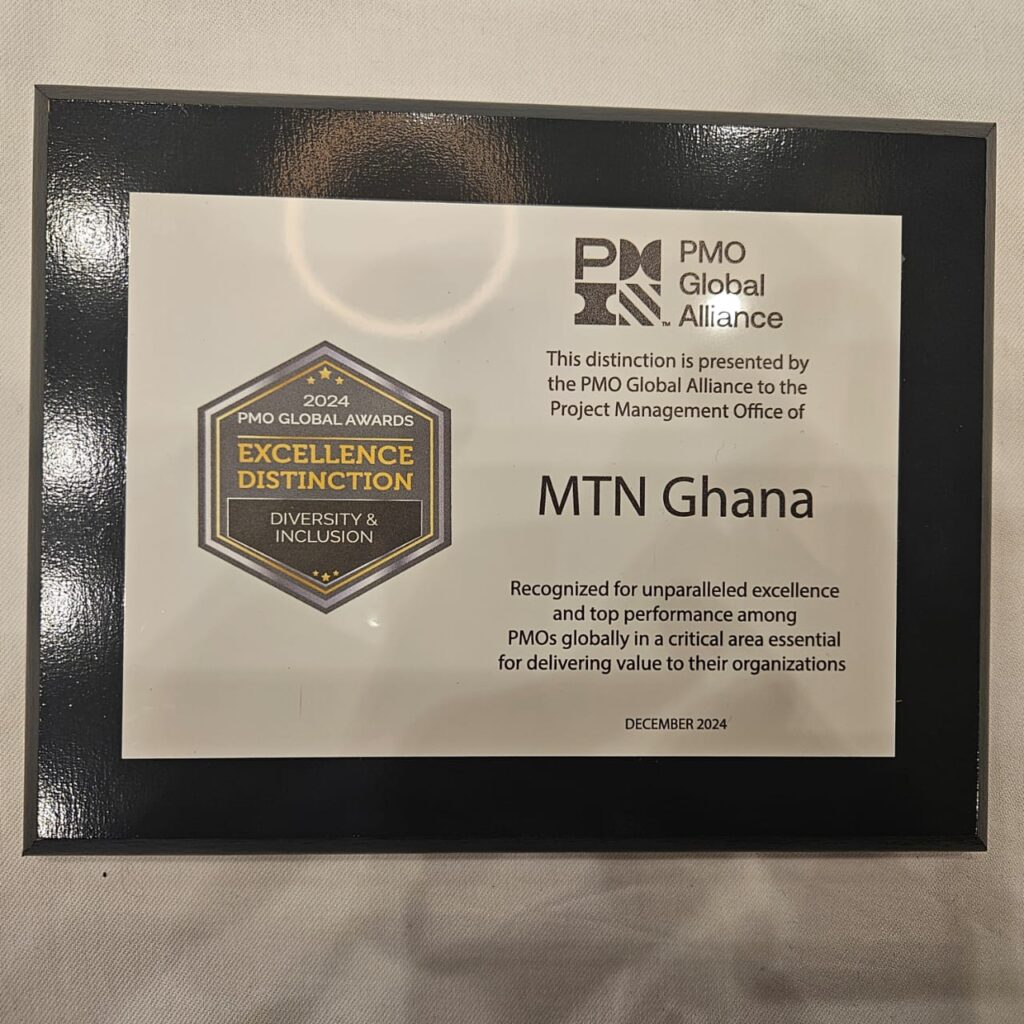 MTN Ghana's Project Management Office wins prestigious global award