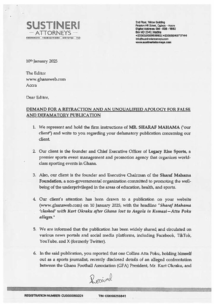 DEMAND FOR RETRACTION GHANAWEB 1 pdf