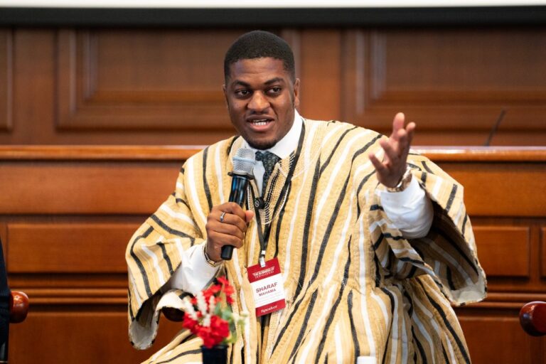 Sharaf Mahama speaks at Harvard 2